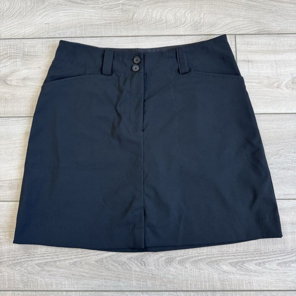 Nike Women's Black Golf Skort with Front Button Waist